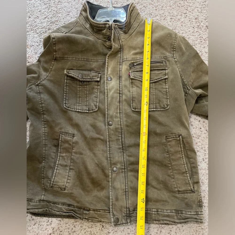 Levi’s Canvas Jacket Coat Mens XL Khaki Utility Military Workwear Chore gorpcore